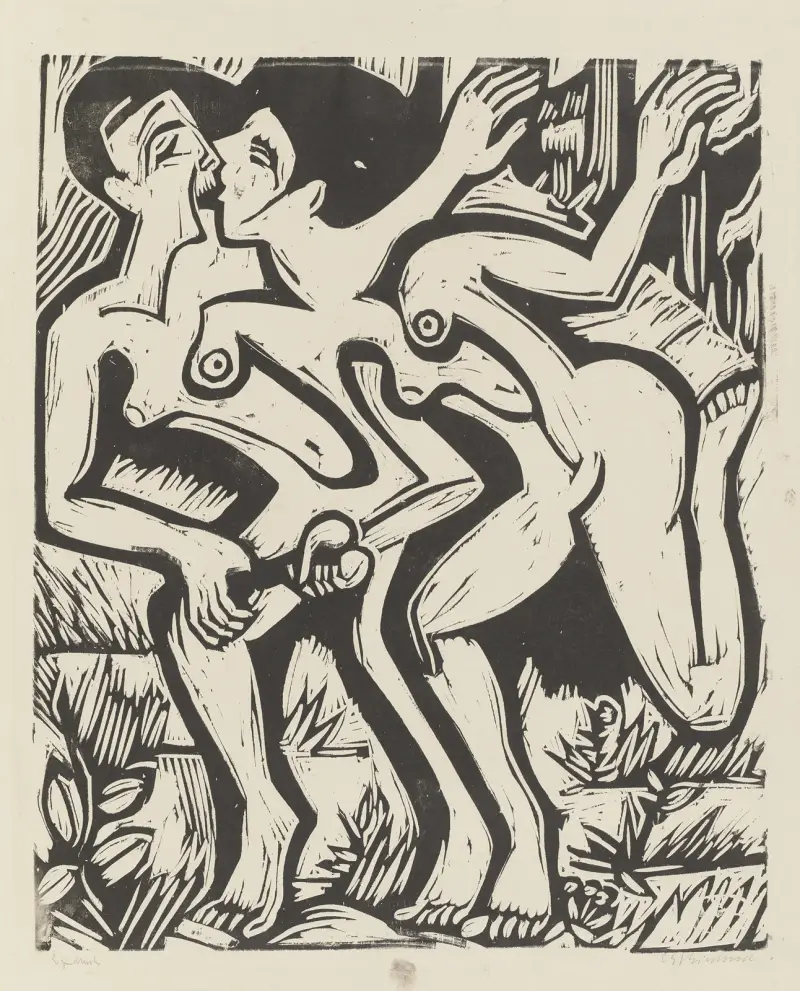 Stafettenläuferinnen av Ernst Ludwig Kirchner