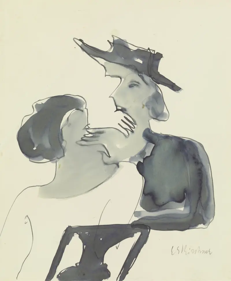 Zwei sprechende Frauen von Ernst Ludwig Kirchner
