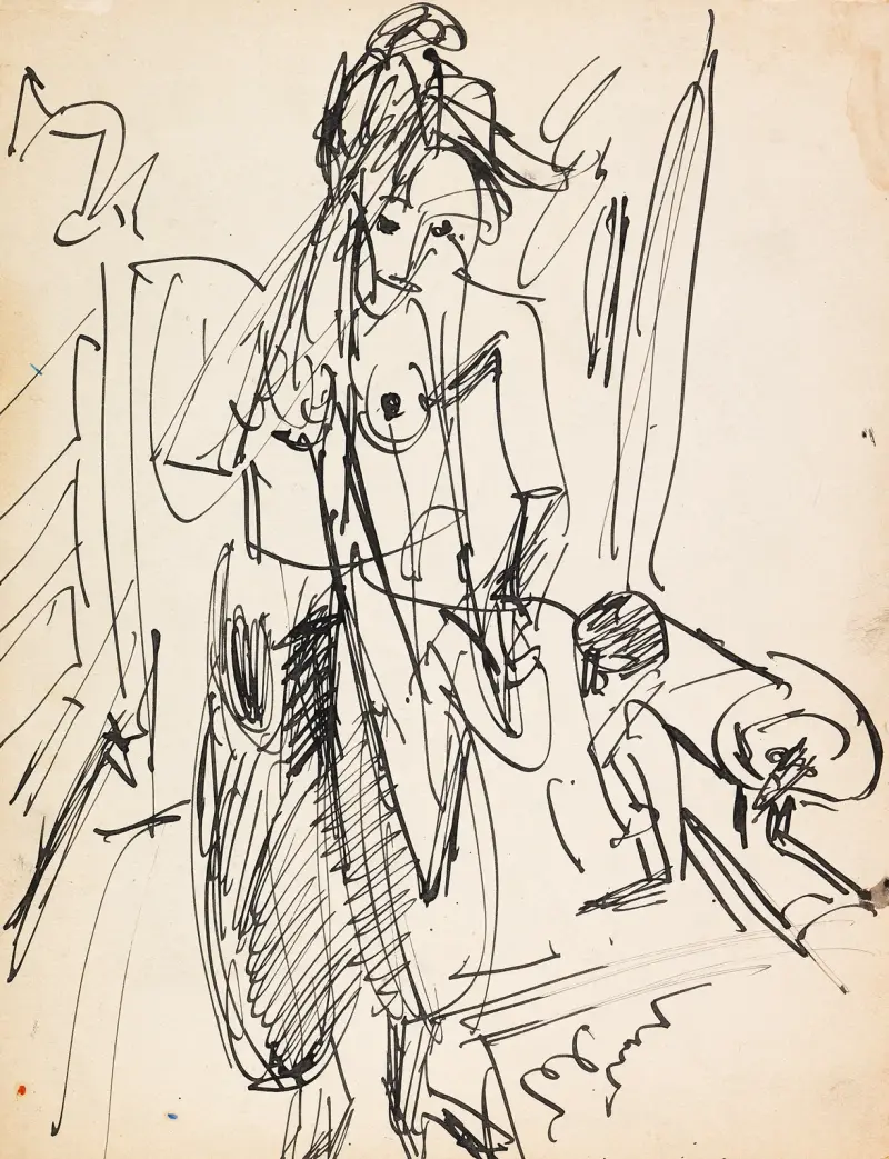 Weiblicher Akt, 1912 von Ernst Ludwig Kirchner