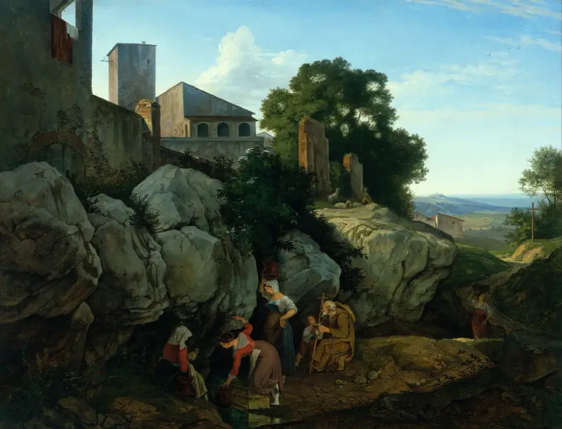 Ariccia (Morgen) von Adrian Ludwig Richter