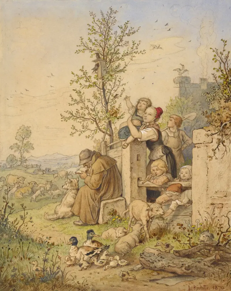 Jaro přišlo, Adrian Ludwig Richter