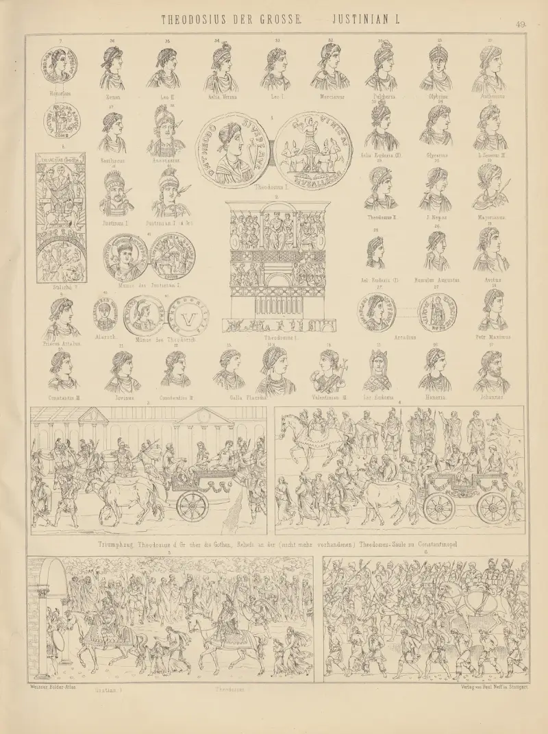 Bilder-Atlas zur Weltgeschichte Pl. 049 von Ludwig Weisser