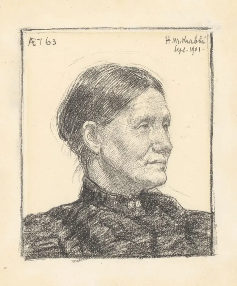 Porträtt av Mrs. Parnemann av Hendrik Maarten Krabbé