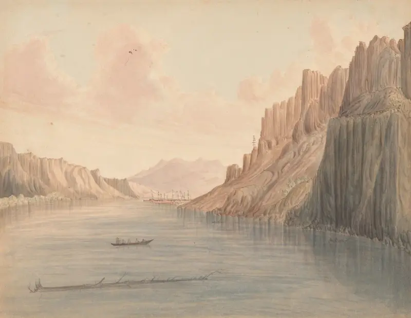 Below The Dalles, Columbia River av James Madison Alden