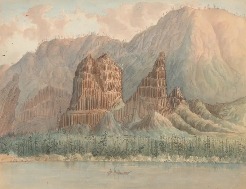 Cascades – Columbia R. below the Rapids av James Madison Alden