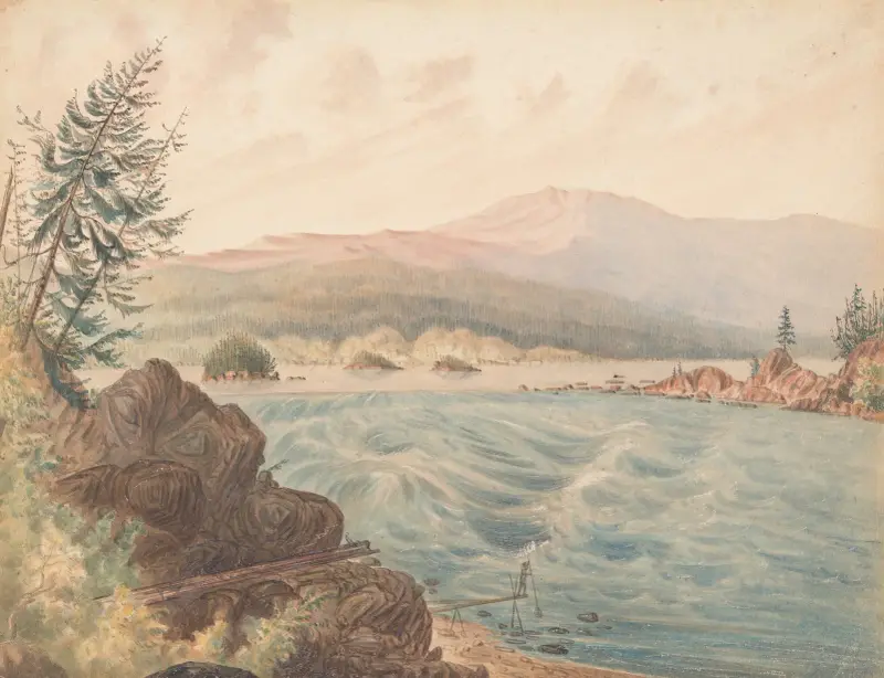 Grand Rapids. Cascades of the Columbia av James Madison Alden