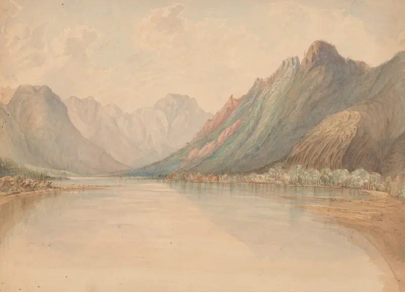 Widok w górę rzeki Fraser, James Madison Alden
