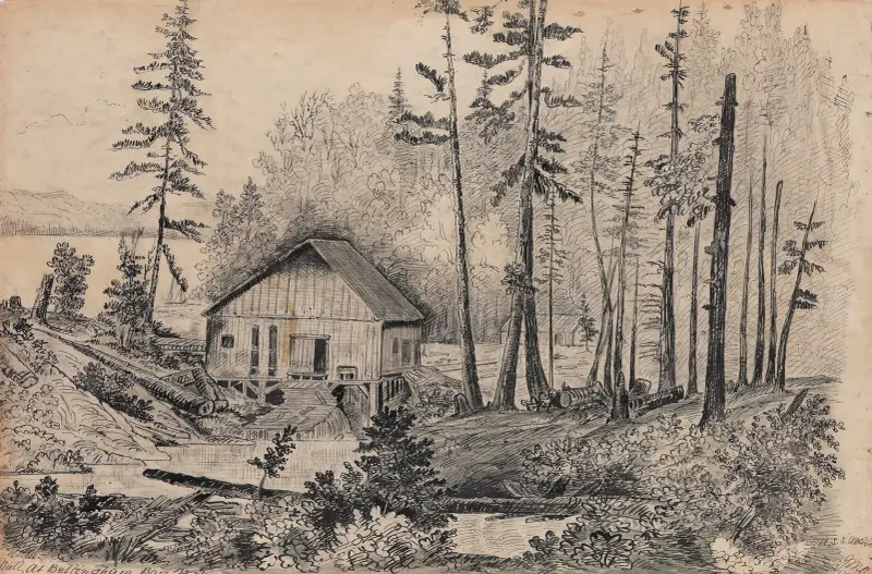 Mill, at Bellingham Bay, W.T. av James Madison Alden