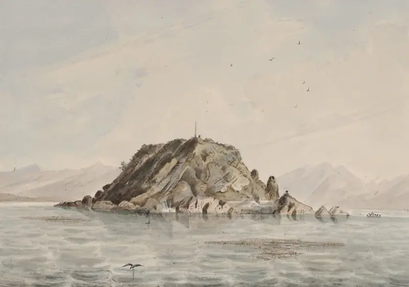 The ‘Deadman’s Island’ Pedro Bay Calif. av James Madison Alden