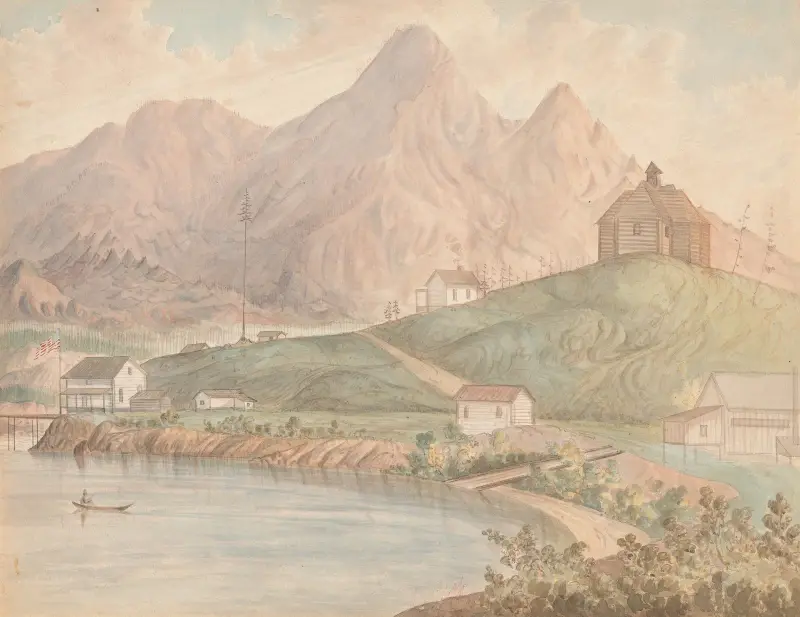 Upper Cascades, Columbia River av James Madison Alden
