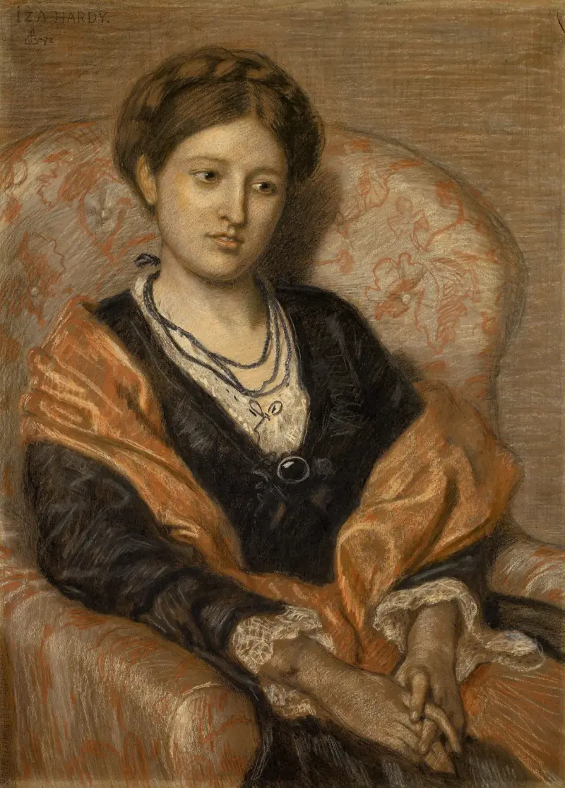 Portrait of Miss Iza Duffus Hardy av Ford Madox Brown