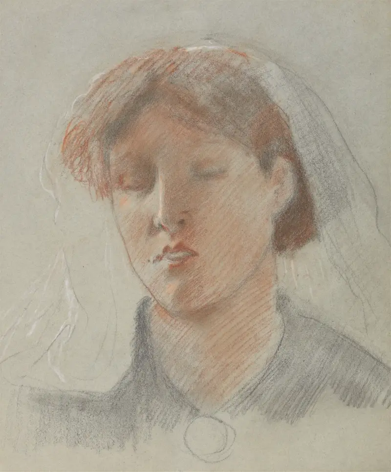 The Artist’s Wife Emma, on her Wedding Day av Ford Madox Brown