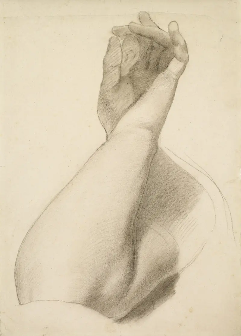 The Spirit of Justice – Study of the uplifted left Arm of the Figure of Justice av Ford Madox Brown
