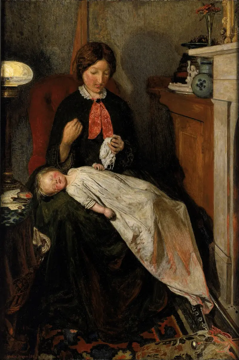 Waiting- An English Fireside Of 1854-55 av Ford Madox Brown