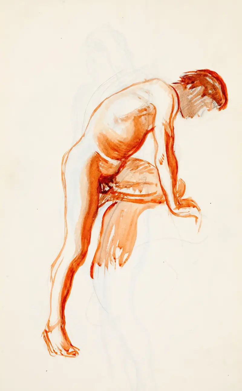 Naken man av Magnus Enckell