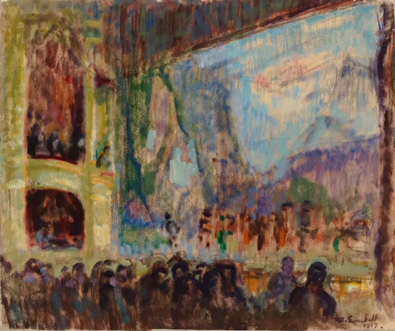 Interiör från Finlands nationalopera av Magnus Enckell