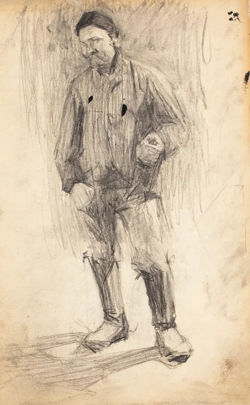 Bondgubbe, skiss av Magnus Enckell