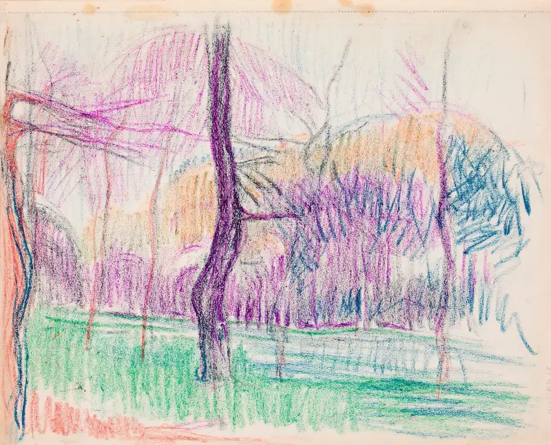 Landschaft, Bäume, 1910 – Nr. 2 von Magnus Enckell