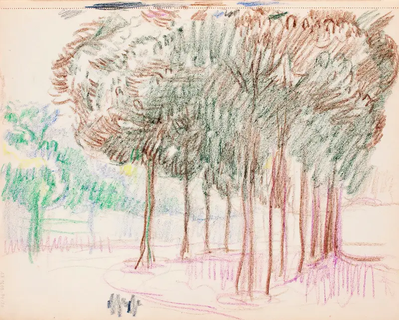 Krajina, stromy, 1910 – Nr. 1, Magnus Enckell