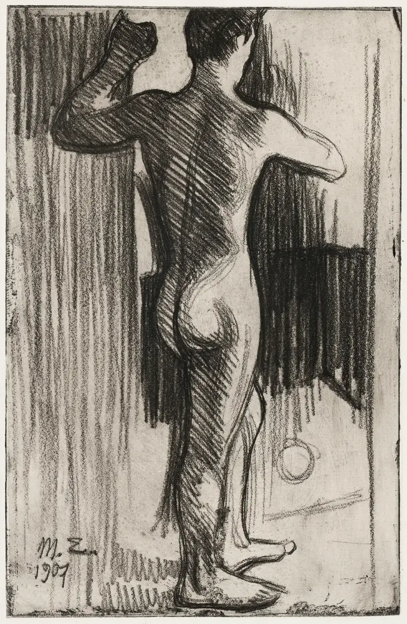 Manlig modell bakifrån av Magnus Enckell
