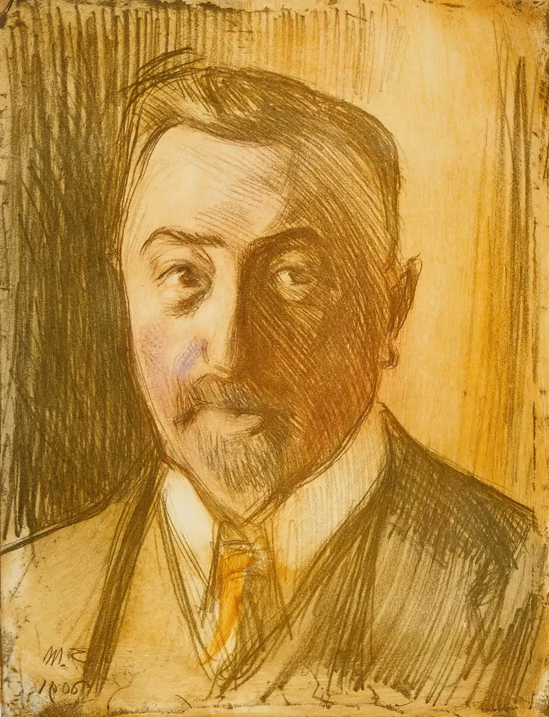 Porträtt av kammarherre Hjalmar Linder av Magnus Enckell