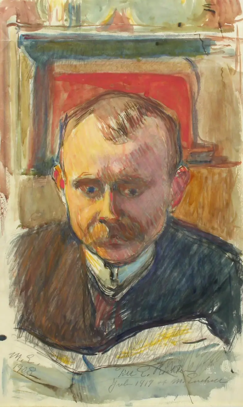 Portrait of Edvard Richter av Magnus Enckell