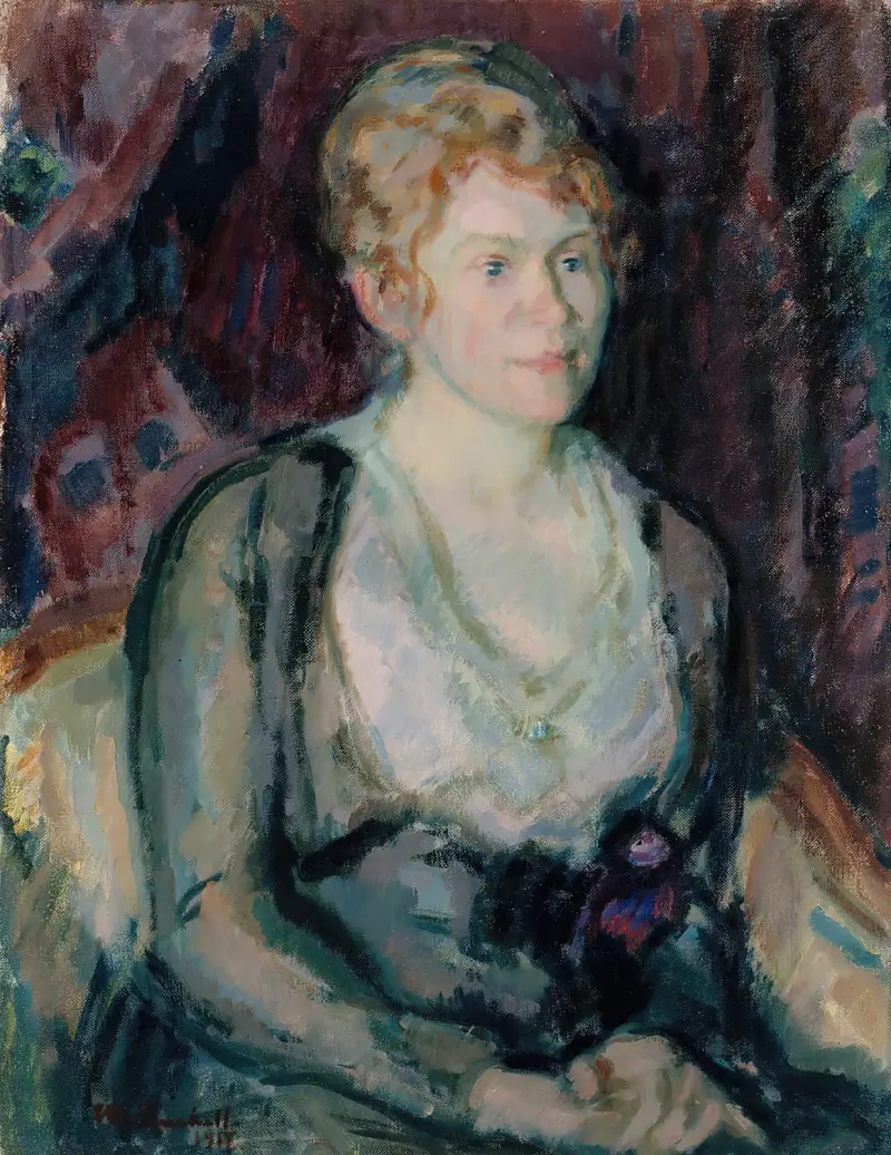 Porträtt av fru Agda Vilén av Magnus Enckell