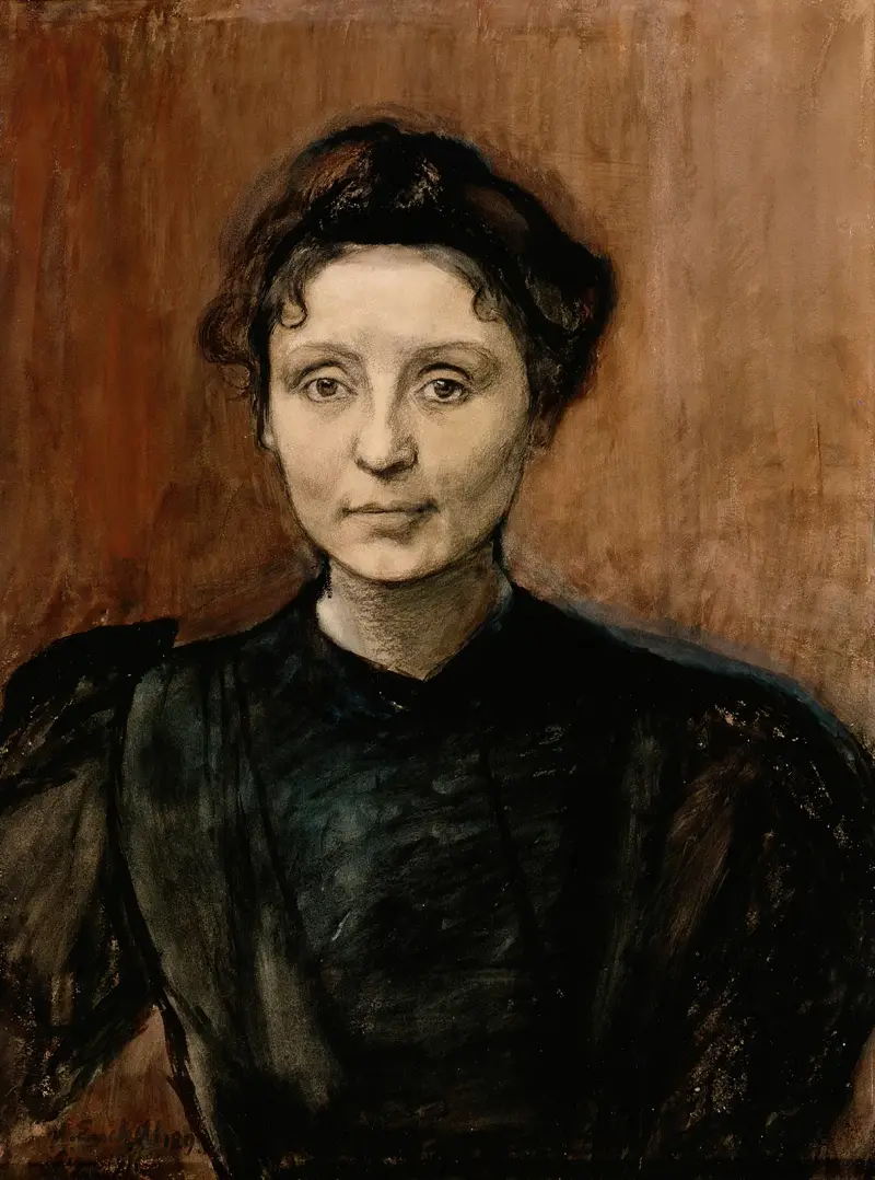 Porträtt av skulptören Madeleine Jouvray av Magnus Enckell