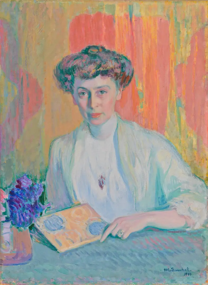 Porträtt av Tyra Hasselblatt av Magnus Enckell