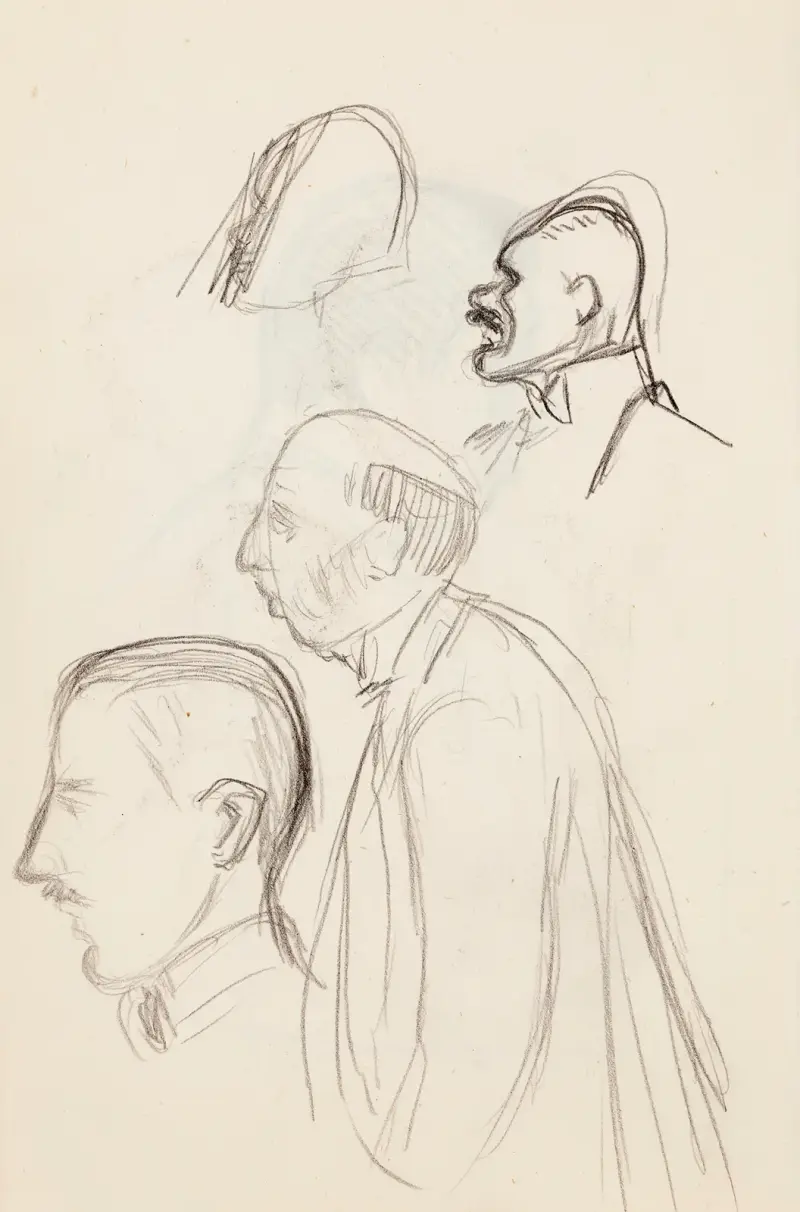 Portraits of Men, Sketch av Magnus Enckell