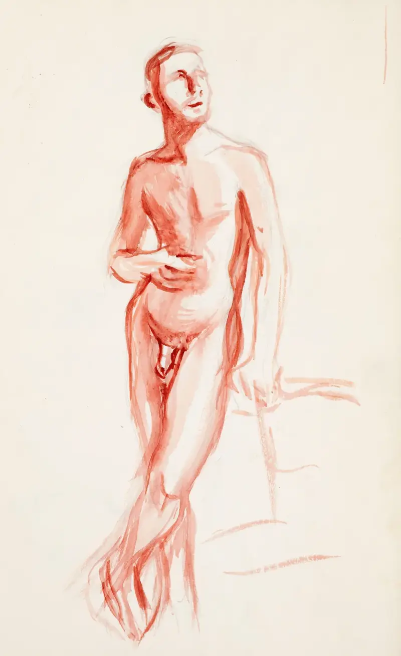 Stående naken man av Magnus Enckell