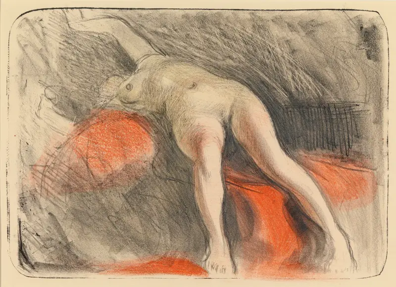 Liggande naken av Magnus Enckell