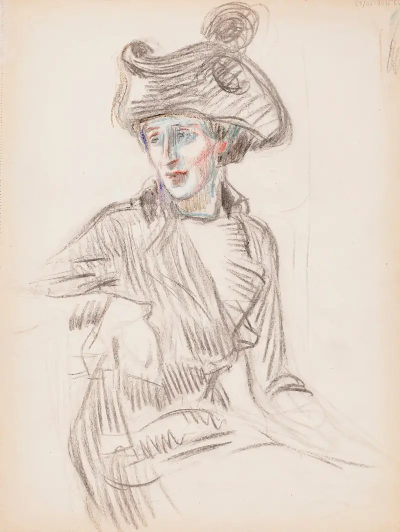 Rouva Anni Lagerborg av Magnus Enckell
