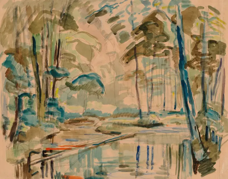 Liten sjö av Magnus Enckell