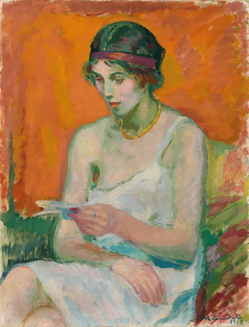 Kvinna i underkjol av Magnus Enckell