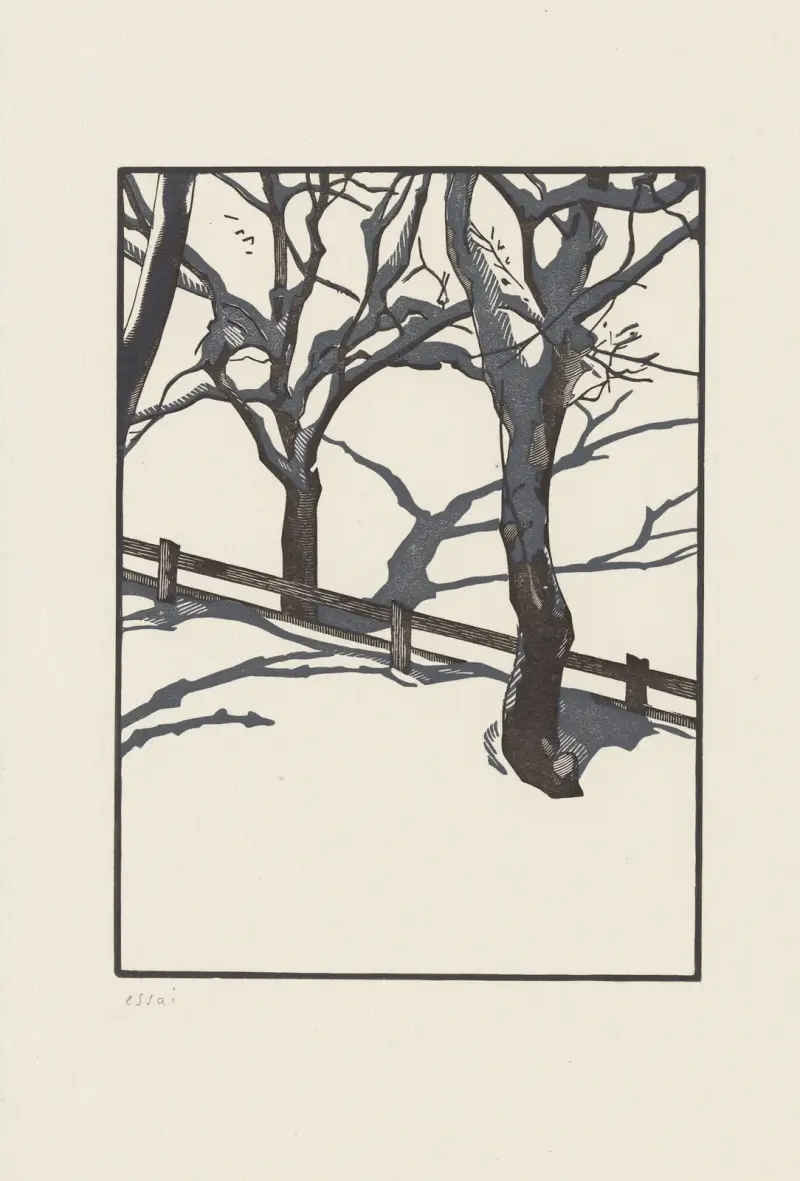 Träd under snö (2 färger) av Marc Gonthier