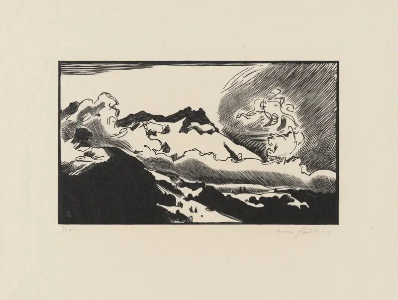 Dents de Morcles (aux curieux nuages) von Marc Gonthier