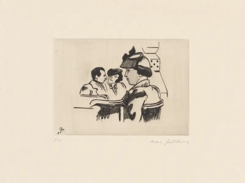 Femme de profil et couple, Dôme av Marc Gonthier