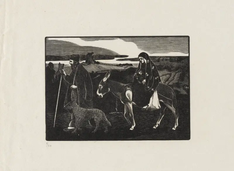 Flucht nach Ägypten (mit Hund), 1954 von Marc Gonthier