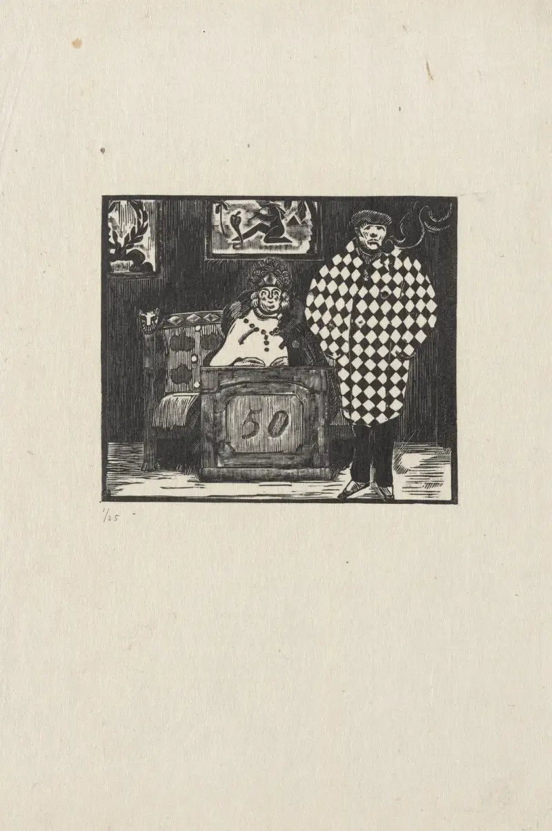 La caisse, homme aux losanges av Marc Gonthier