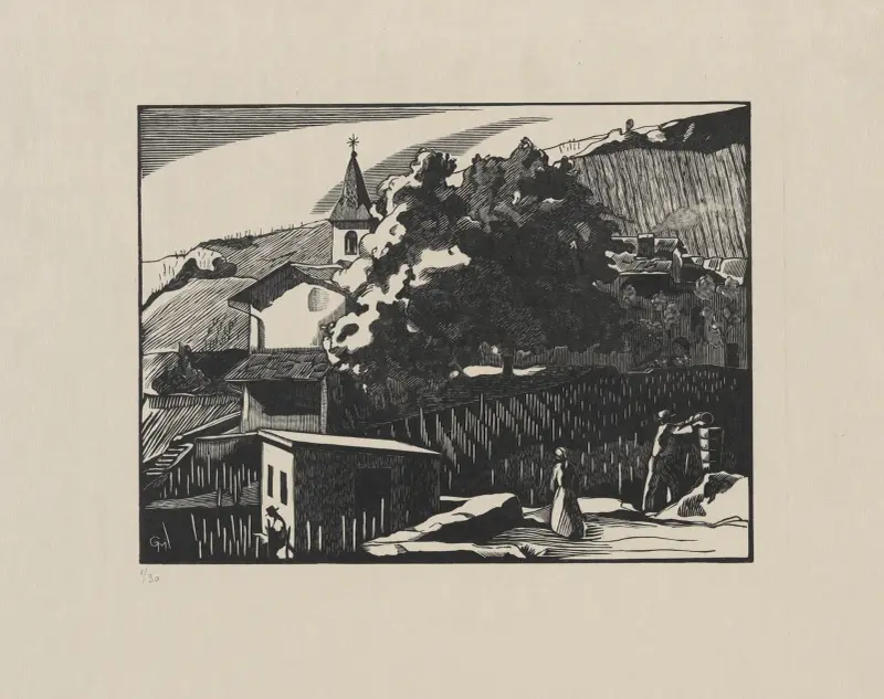 St. Gingier, Villa, Sierre (aux vendangeurs) av Marc Gonthier