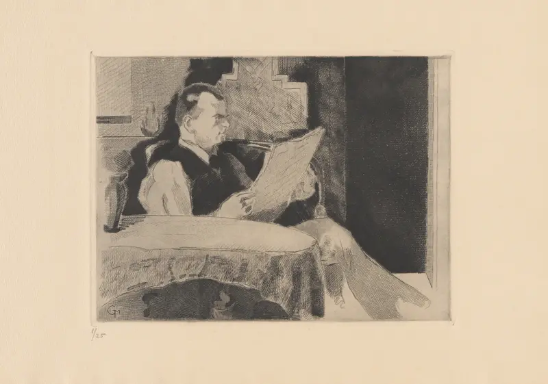 Werner Miller, läsaren (målare) av Marc Gonthier