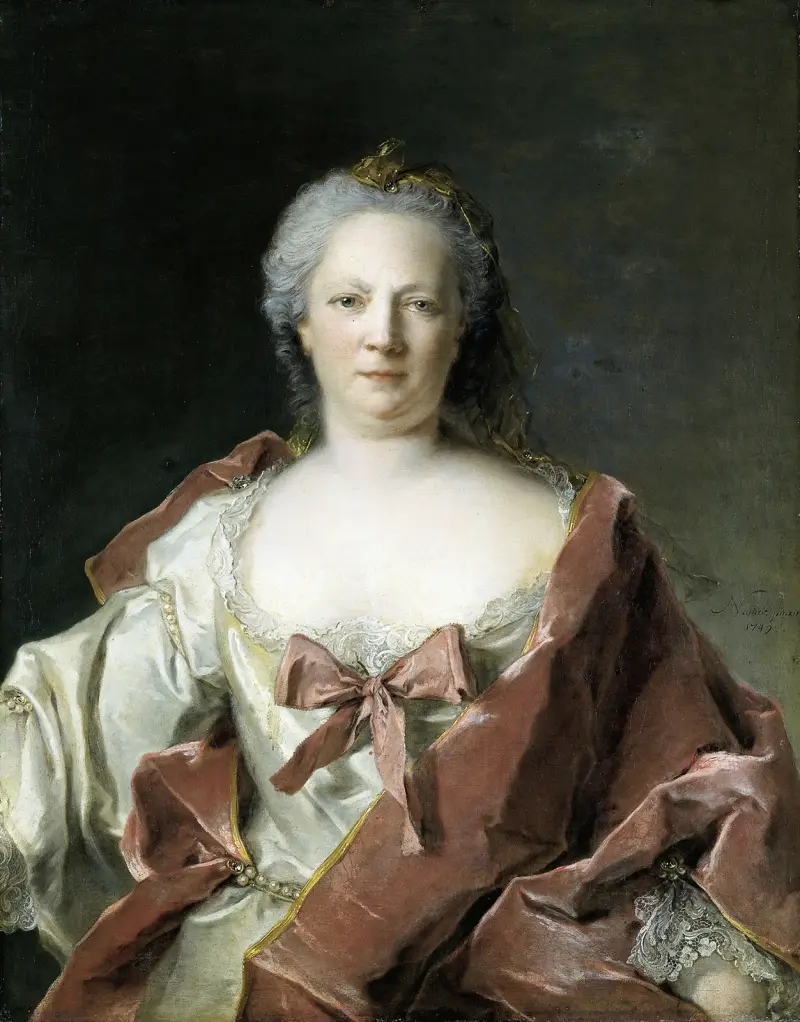 Porträtt av Anna Elisabeth Leerse av Jean-Marc Nattier