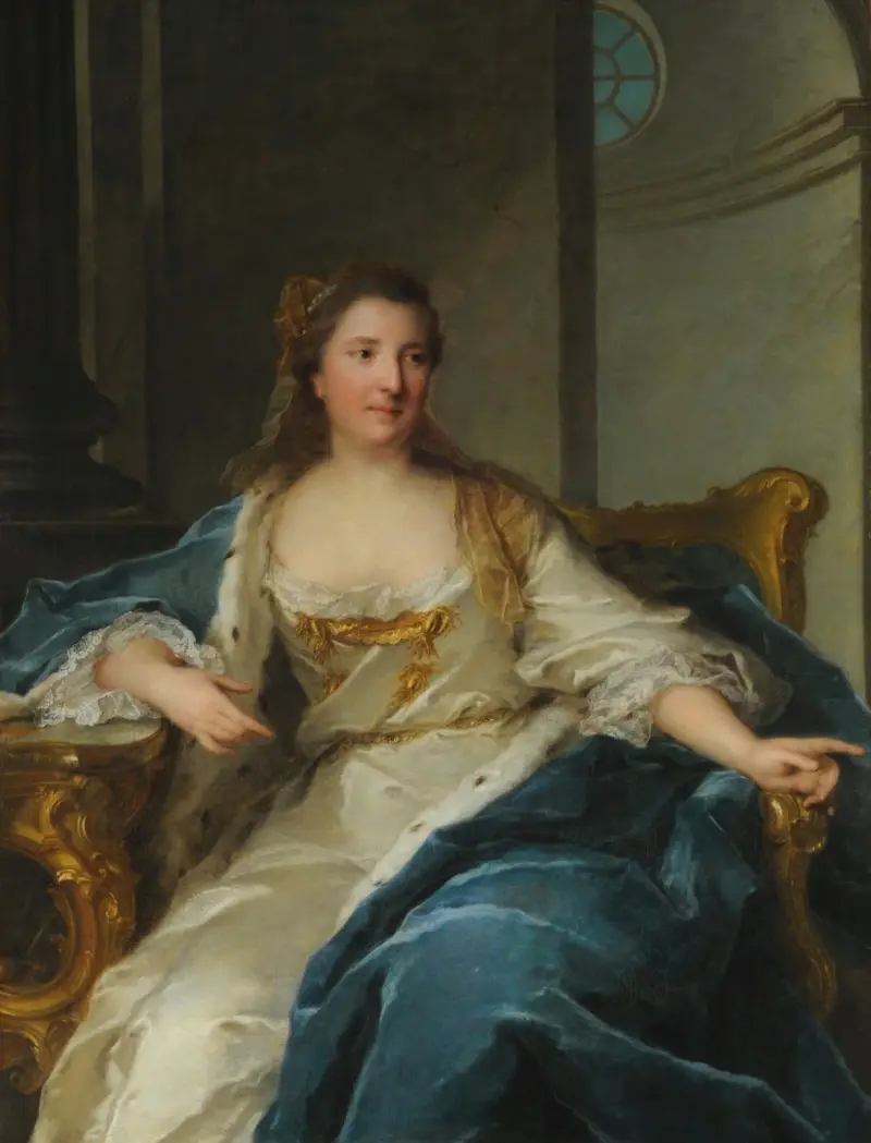 Porträt der Charlotte de Hesse-Rheinfels (1714–1741), Prinzessin von Condé von Jean-Marc Nattier