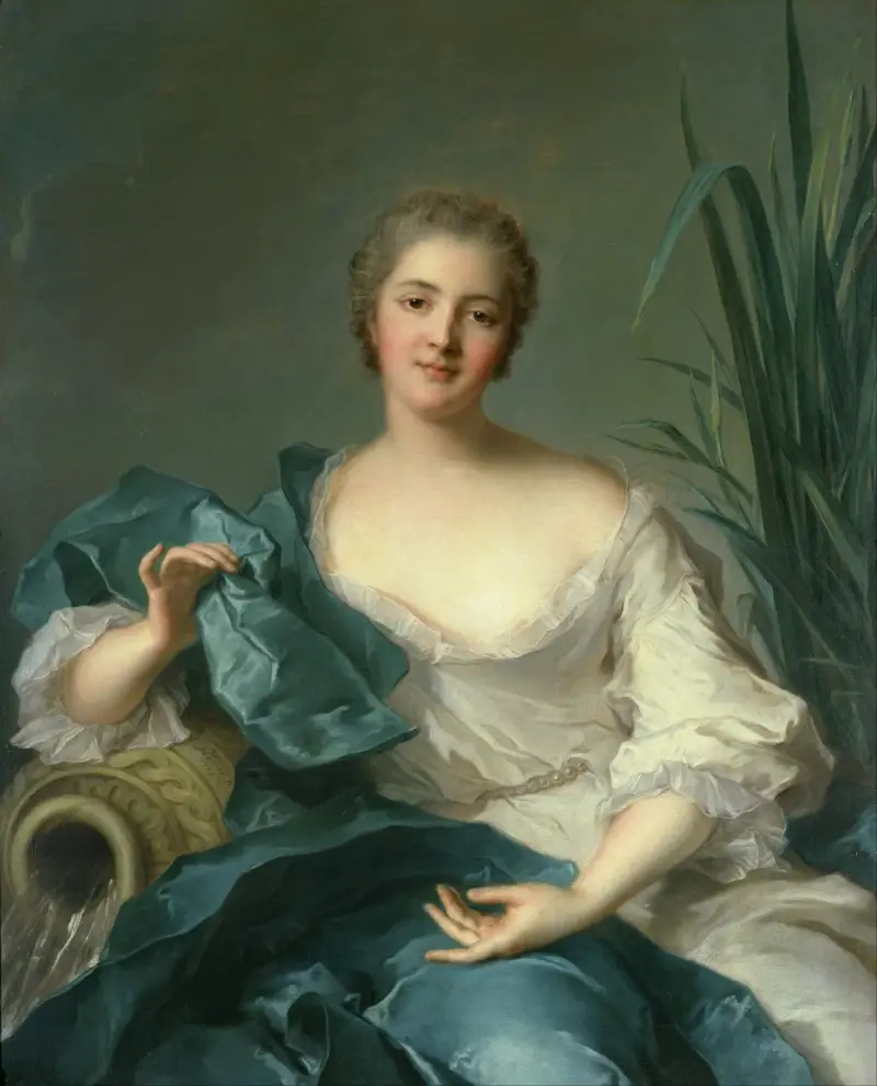 Portrait of Madame Marie-Henriette Berthelot de Pléneuf av Jean-Marc Nattier