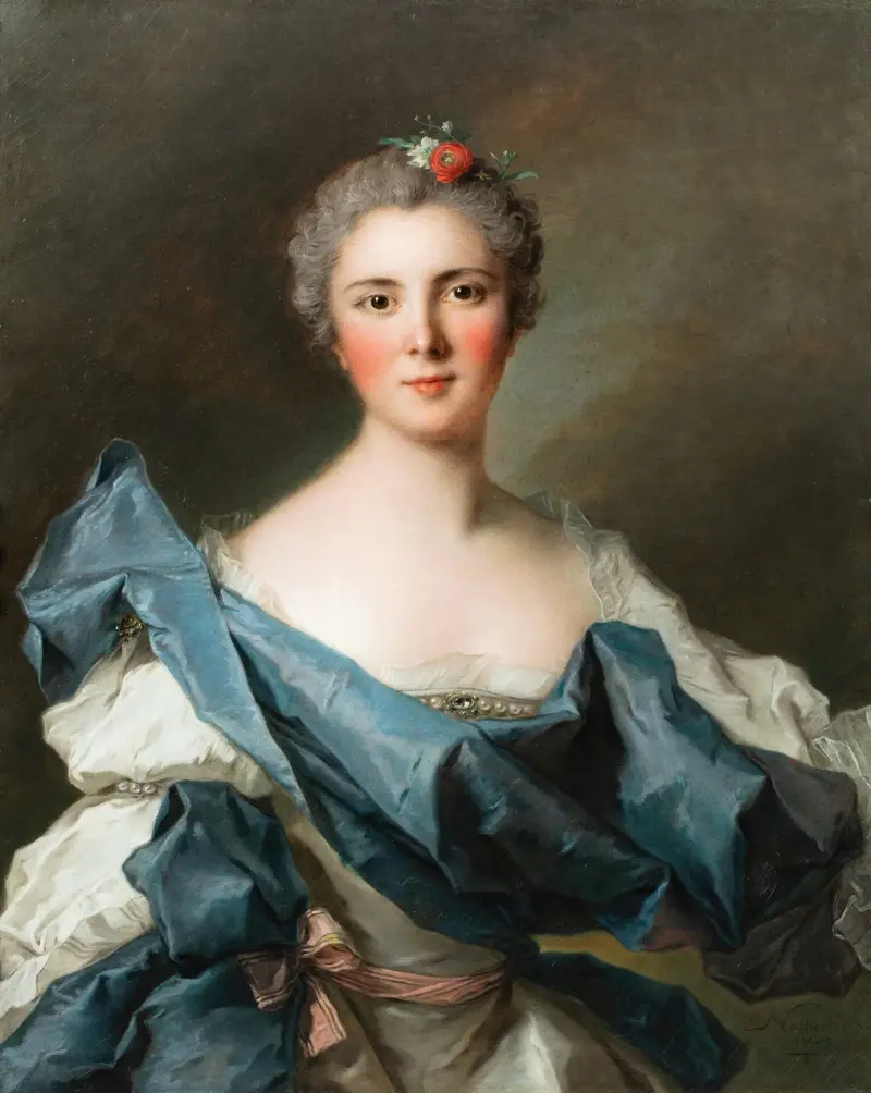 Porträtt av Marie Henriette de Polastron, grevinna d'Andlau av Jean-Marc Nattier