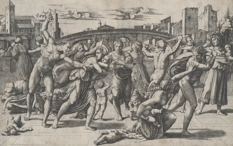 The Massacre of the Innocents av Marcantonio Raimondi
