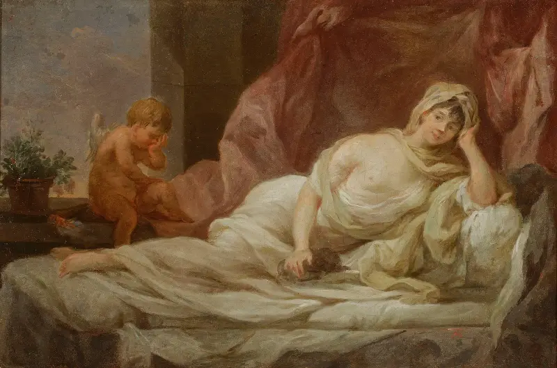 Porträtt av Anna Lampel (d. 1800), skådespelerska, 1800 – nr 2 av Marcello Bacciarelli