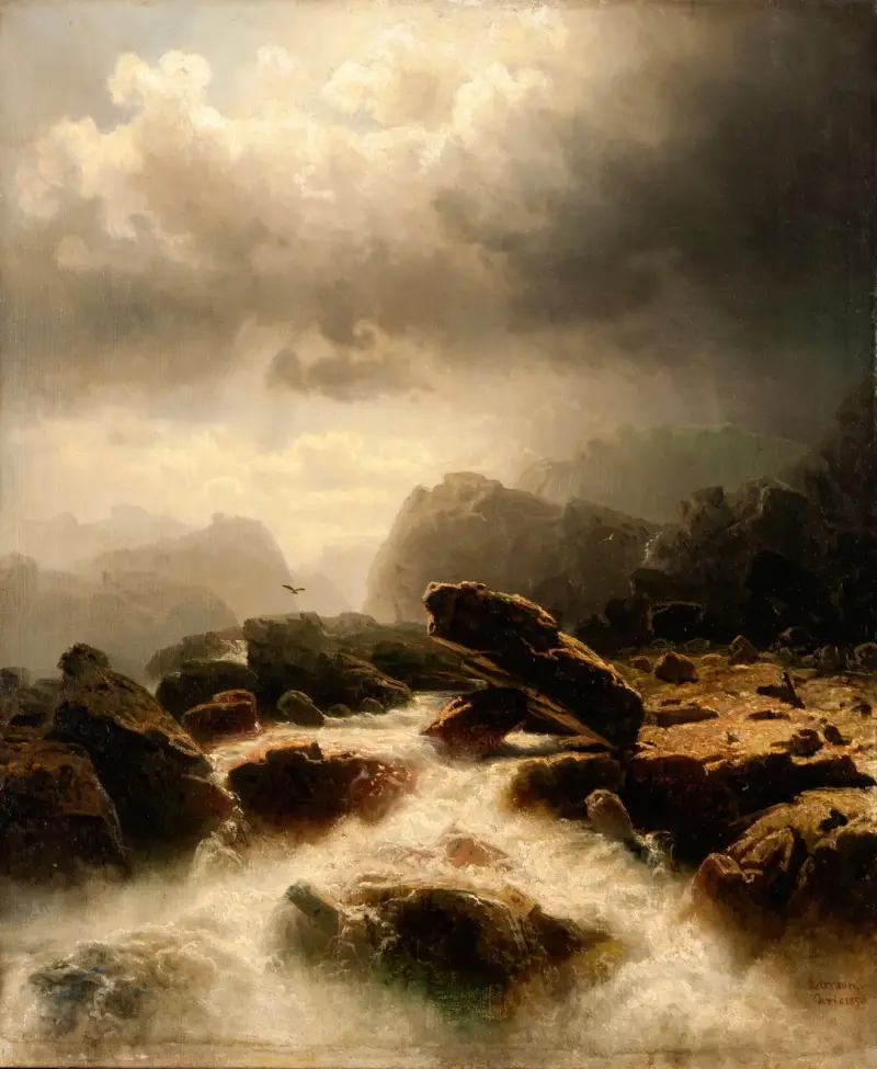Wasserfall, 1856 – Nr. 1 von Marcus Larson