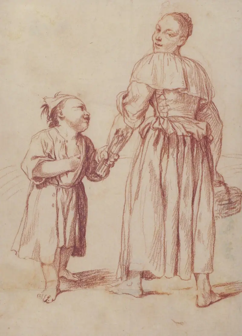 Menghina Coming from the Garden Meets Cacasenno av Giuseppe Maria Crespi